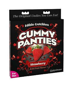 Pipedream edible crotchless gummy panties strawberry red
