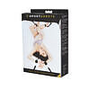 Black nylon Under the Bed Restraint System straps running under a mattress