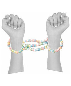 showing glossy rings and bright fruit colors.