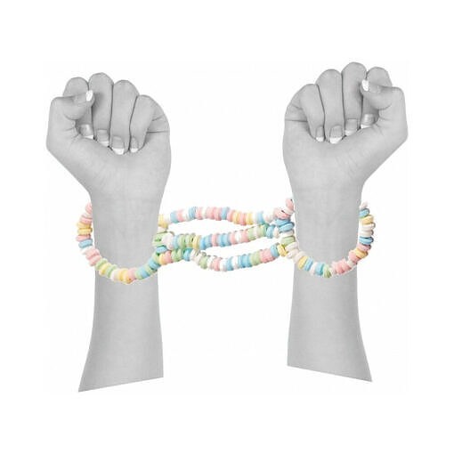 showing glossy rings and bright fruit colors.