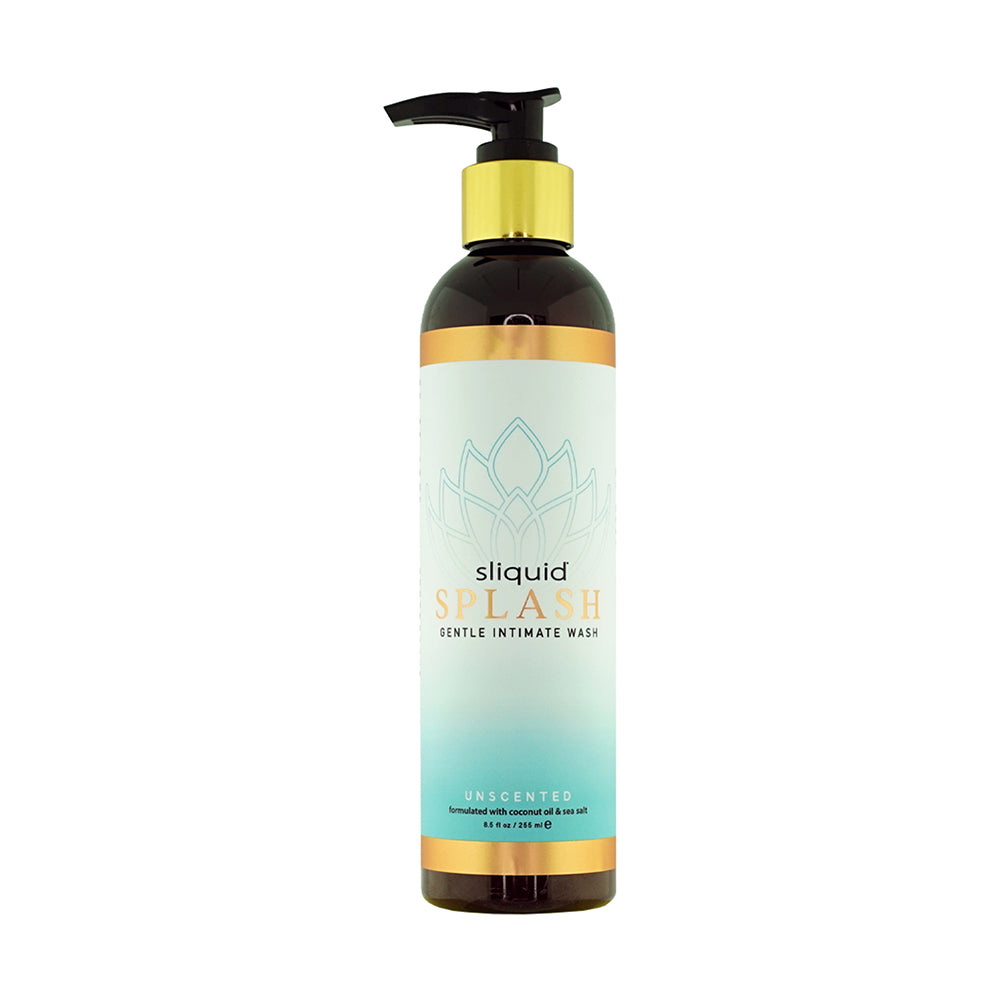 Sliquid Splash Feminine Wash 8.5 oz bottle with green label and pump