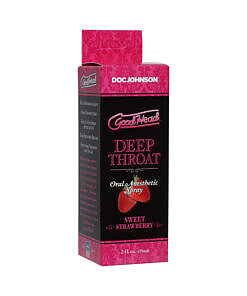 GoodHead Deep Throat Spray Sweet Strawberry 2oz by Doc Johnson - flavored throat desensitizer