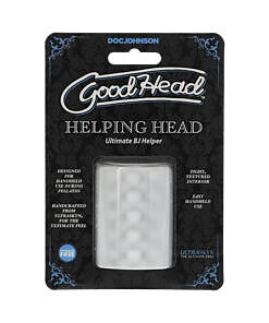Doc Johnson GoodHead Helping Head Clear penis masturbator sleeve for manual and oral stimulation