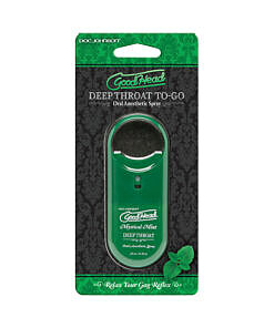 Goodhead to Go Mystical Mint Deep Throat Spray bottle with spray nozzle
