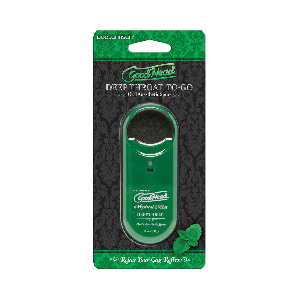 Goodhead to Go Mystical Mint Deep Throat Spray bottle with spray nozzle