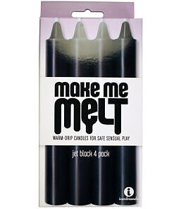 Jet black sensual warm-drip candles