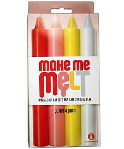 Four pastel sensual warm-drip candles by The 9''s: orange