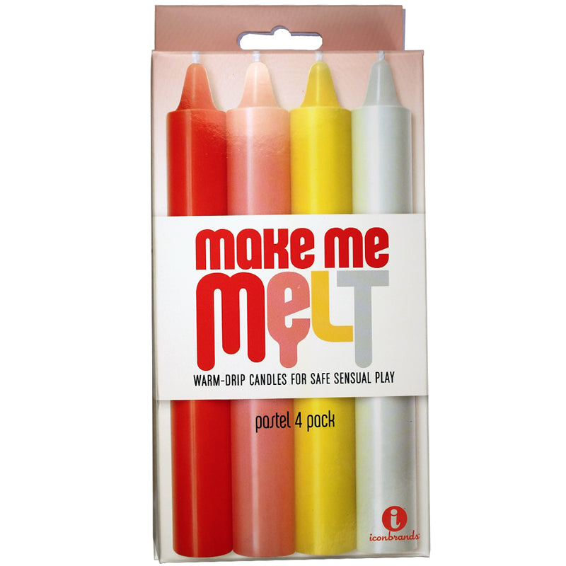 Four pastel sensual warm-drip candles by The 9''s: orange