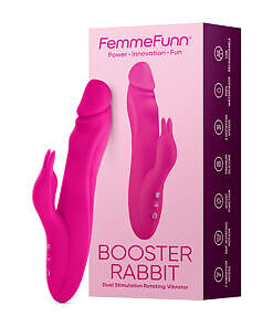 FemmeFunn Vortex Booster dual stimulation rotating vibrator in pink