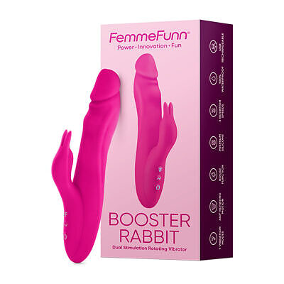 FemmeFunn Vortex Booster dual stimulation rotating vibrator in pink