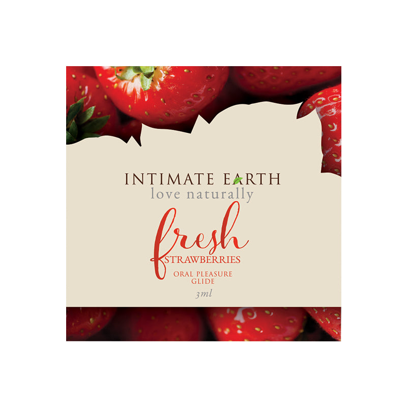 Fresh Strawberry lubricant foil by Intimate Earth