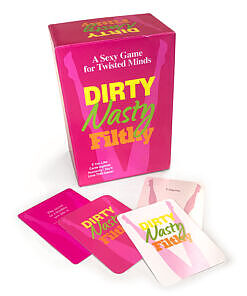 Dirty Nasty Filthy Card Game box with colorful