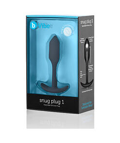 b-Vibe Snug Plug 1 Weighted Silicone Anal Plug in Black