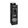 PDX Elite Ultimate Milker gyrating suction stroker with audio and suction cup in clear and black