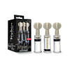 Temptasia Clit and Nipple Twist Suckers 3-Piece Set Clear body-safe acrylic cylinders by Blush
