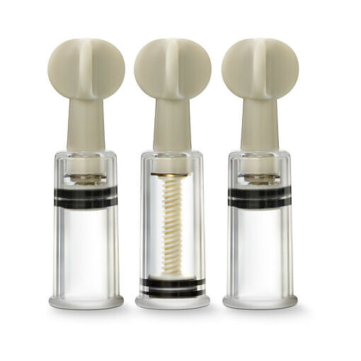 Temptasia Clit and Nipple Twist Suckers 3-Piece Set Clear - Image 2