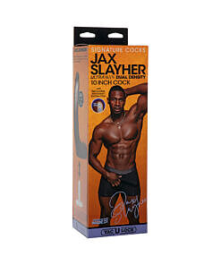 Jax Slayher 10 Inch ULTRASKYN Cock by Doc Johnson in Chocolate with Vac-U-Lock suction cup