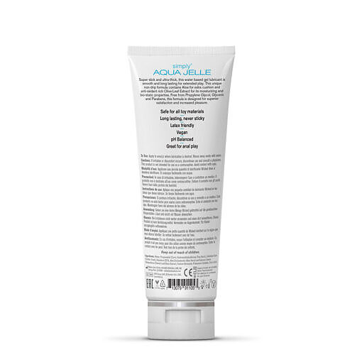 Wicked Simply Aqua Jelle Water Based Lubricant 4 oz. - Image 2