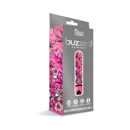 Prints Charming Buzzed Rechargeable Bullet - Blazing Beauty - Pink - Image 6