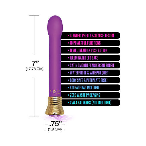 Nixie Mystic Wave Satin Bulb Vibe - Amethyst - Image 4