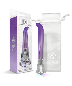 Nixie Waterproof 10-Function G-Spot Vibe in Purple Ombre Glow with LED base by Global Novelties