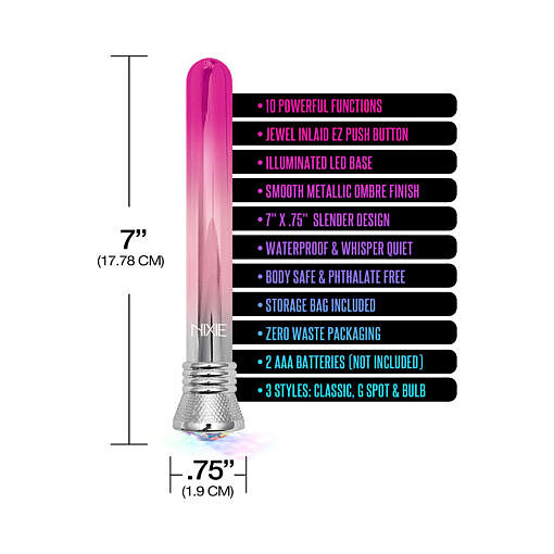 Nixie 10-Function Waterproof Classic Vibe - Pink Ombre Glow - Image 4