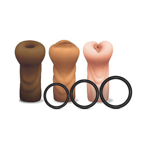 Happy Ending Mstr B8 Six Pack: Ass, Mouth, Pussy Stroker with 3 Rings - Image 2