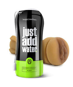 Happy Ending Self Lubricating Shower Stroker - Pussy sleeve with water drops