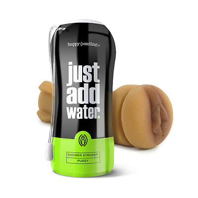 Happy Ending Self Lubricating Shower Stroker - Pussy sleeve with water drops-pocket pussy
