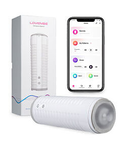 Lovense Max 2 Bluetooth app-controlled masturbator with neutral sleeve