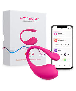 Lovense Lush 3 Bluetooth Remote-Controlled Egg Vibrator in body-safe silicone with magnetic charging