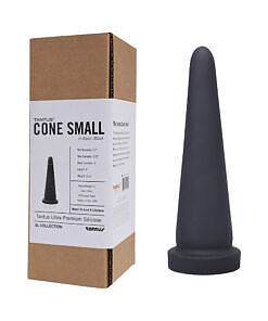 Tantus Cone Small anal dildo in Onyx black silicone