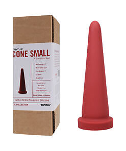 Tantus Cone Small Dildo in ruby red silicone