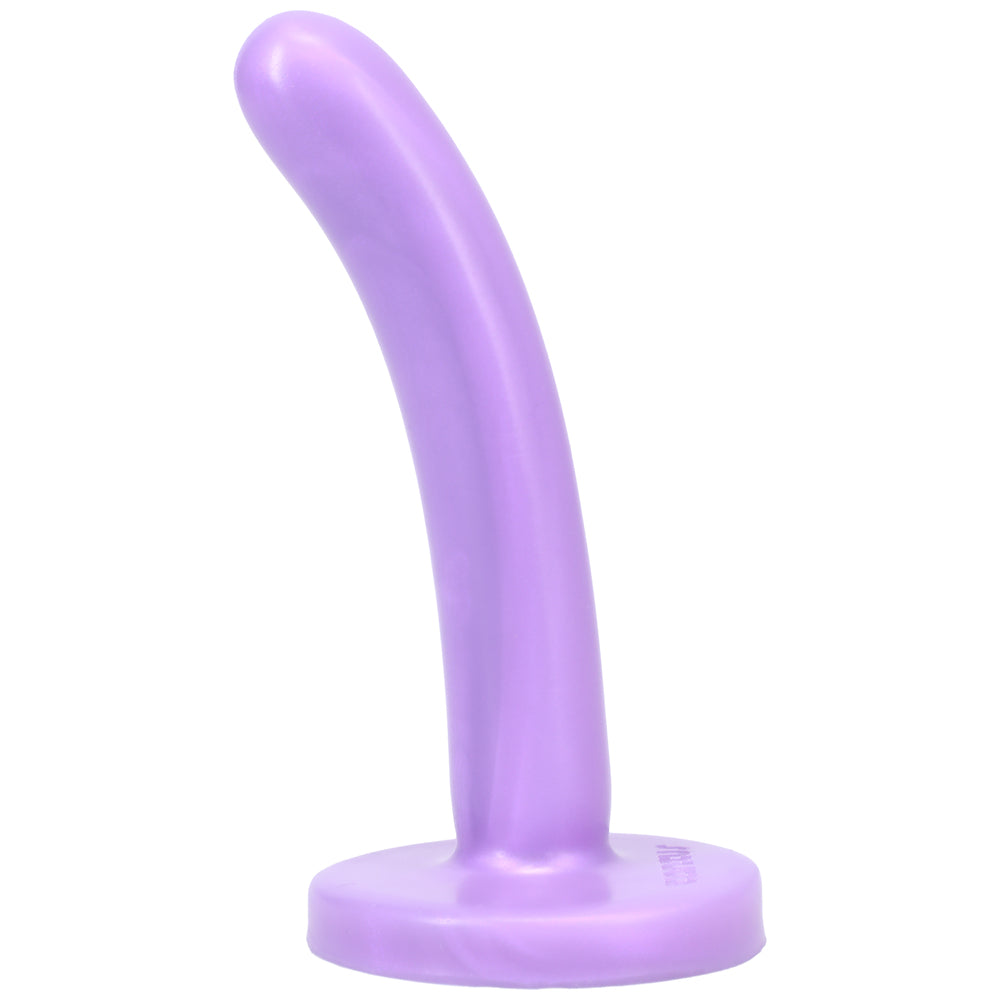 Tantus Silk Small Dildo Lavender in soft grey purple against a clean white background