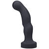 Tantus P-Spot Vibrating Dildo Onyx - curved vibrating prostate dildo in ultra-premium silicone