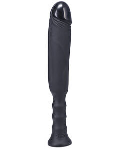 black silicone with sculpted finger grooves