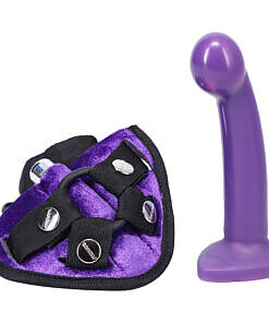 Tantus Sport Vibrating Dildo Kit Amethyst: purple silicone dildo