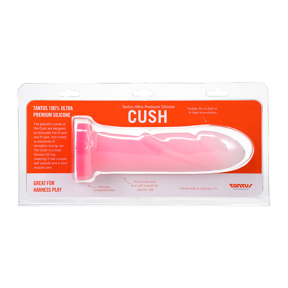 Tantus Cush O2 Dual Density G-Spot Dildo in Rose Quartz