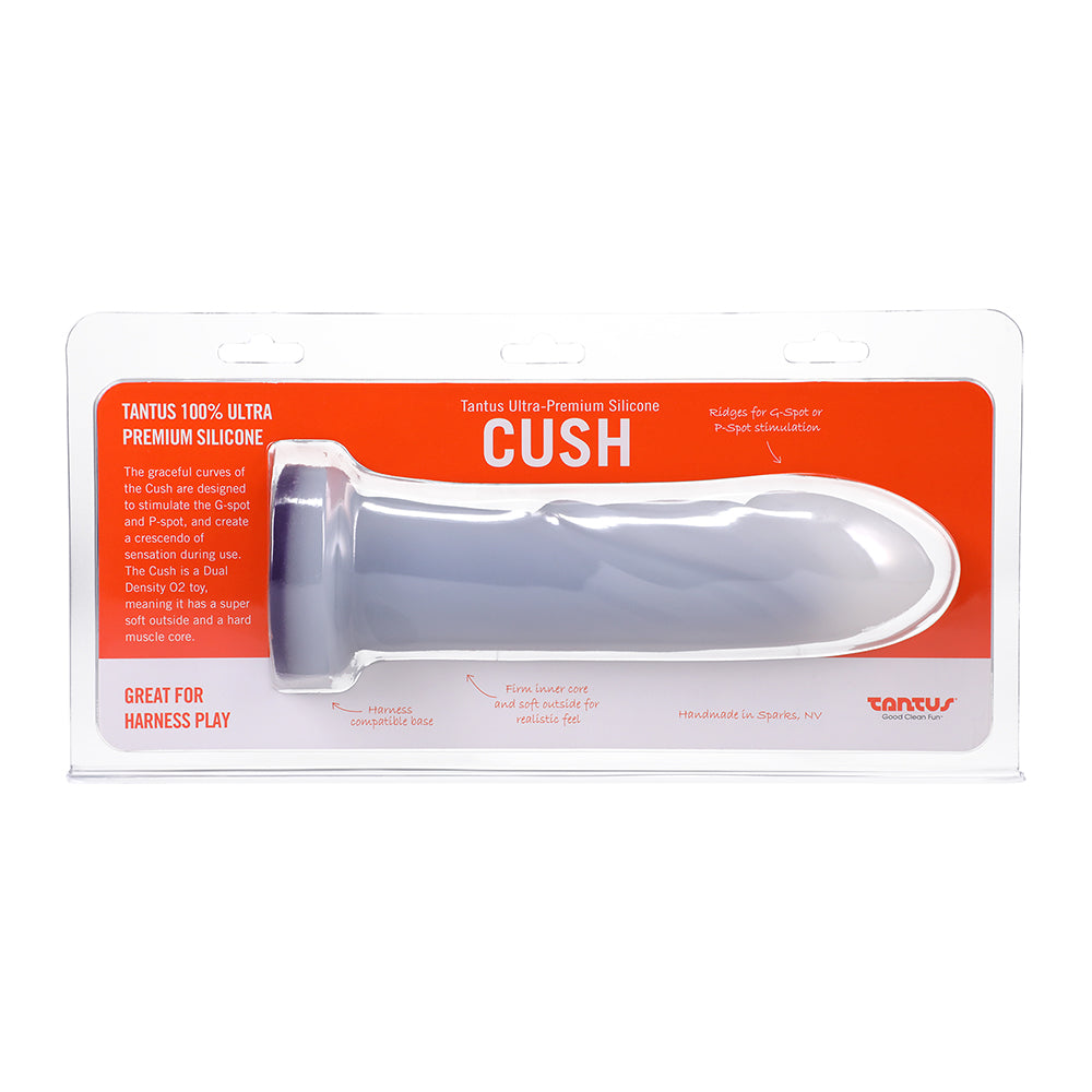 Tantus Cush O2 dual density G-spot dildo in Twilight
