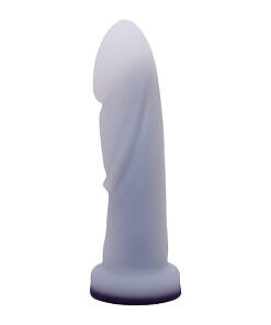 showing purple silicone with soft outer and firm core
