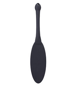 Tantus Gen Silicone Paddle in Onyx black with bag