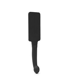 Tantus Plunge Paddle Dildo Onyx showcasing flat rectangular paddle and bulbous insertable head