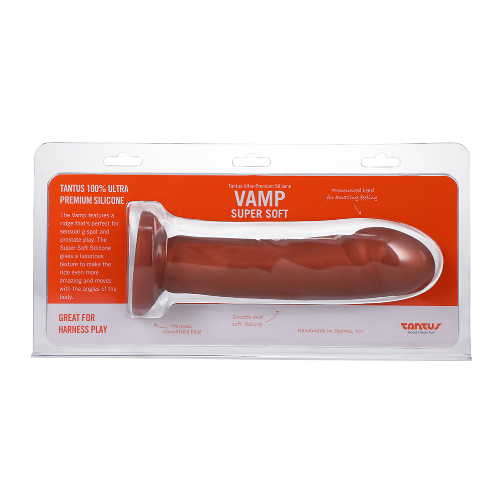 Tantus Vamp Super Soft Dildo in copper silicone