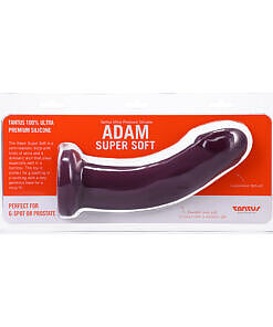 Tantus Adam Super Soft dildo in deep currant color