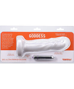 Tantus Goddess Vibrating Dildo Pearl with undulating curves and pearl finish