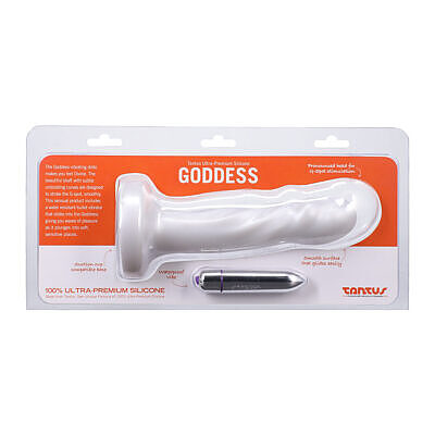 Tantus Goddess Vibrating Dildo Pearl with undulating curves and pearl finish