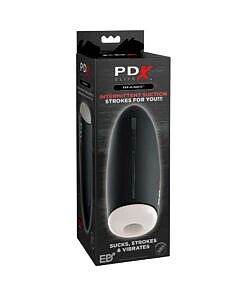 PDX Elite Fap-O-Matic Rechargeable Vibrating Suction Stroker with Fanta Flesh sleeve by PDX Brands