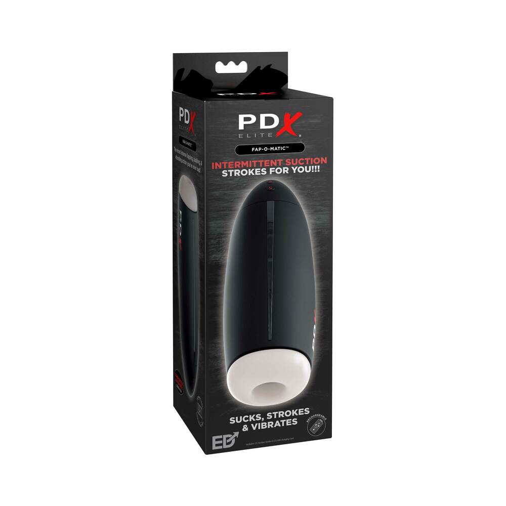 PDX Elite Fap-O-Matic Rechargeable Vibrating Suction Stroker with Fanta Flesh sleeve by PDX Brands