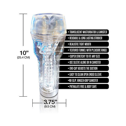 Happy Endings MSTR B8 In The Clear Mouth Stroker Lip Service Canister - Image 4