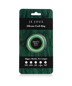 Green stretchy silicone cock ring by Je Joue